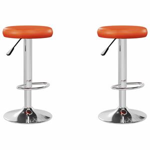 vidaXL Barstol 2 pcs 31 x 31 x 87 cm Kunstl&aelig;r Sving