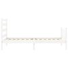 vidaXL Sengeramme uten madrass hvit 100x200 cm heltre furu