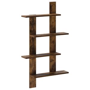 vidaXL Vegghylle R&oslash;kt Eik 61 x 13,5 x 105 cm Konstruert tre