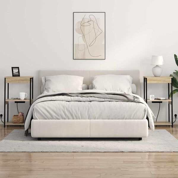 vidaXL Nattbordskap Sonoma eik 41 x 31 x 76 cm Konstruert tre