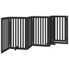 vidaXL Hundeport sammenleggbar 6 paneler svart 300 cm poppeltre