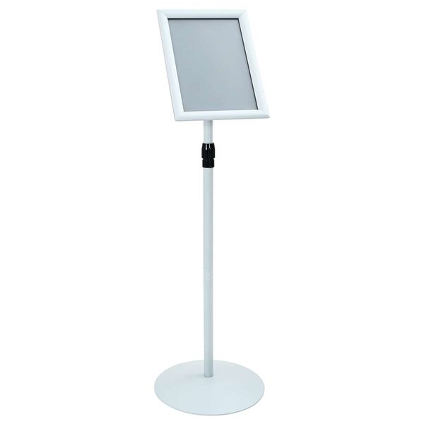 vidaXL Pedestal plakatstativ s&oslash;lv 33 x 33 x 126 cm PVC og st&aring;l