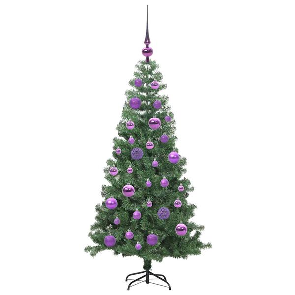 vidaXL Juletre med 150 LED med stativ gr&oslash;nn 120 cm PVC