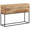 vidaXL Konsollbord 110x30x75 cm grovt heltre mangotre og jern