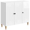 vidaXL Serviesskap H&oslash;gglans hvit 89 x 34,5 x 80 cm Konstruert tre
