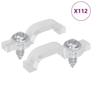 vidaXL LED Strip Clips 2 pcs Gjennomsiktig 23,8 x 7,3 x 4,3 mm