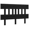 vidaXL Sengegavl svart 138,5x3x81 cm heltre furu