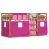 vidaXL K&oslash;yeseng uten madrass brun og rosa 90x190 cm heltre furu