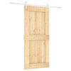 vidaXL Skyved&oslash;r Naturlig og Hvit 95 x 210 cm Massiv Furu Tre