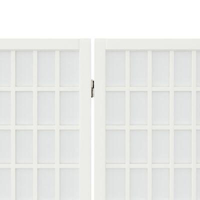 vidaXL Sammenleggbar romdeler 3 paneler japansk stil 120x170 cm hvit
