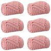 vidaXL Kastepledd 6 pcs Rosa 240 x 220 cm Fleece