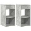 vidaXL Nattbord med skuff 2 stk betonggr&aring; 35x34x66,5 cm