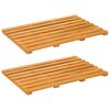 vidaXL Badematte Brun 56 x 37 x 2,5 cm Solid akasietre