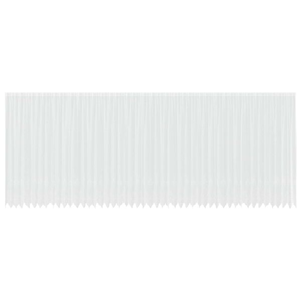 vidaXL Blondegardin med gardiner Blomster Hvit 280x1200cm Polyester