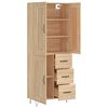 vidaXL Highboard sonoma eik 69,5x34x180 cm konstruert tre