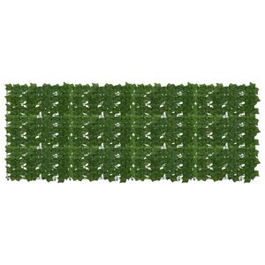 vidaXL Balkong skjerm med blader Gr&oslash;nn 200 x 75 cm Polyetylen og stoff