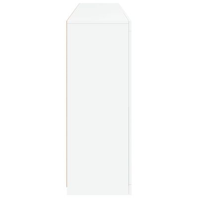 vidaXL Skjenk med LED-lys hvit 181,5x37x100 cm