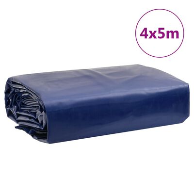 vidaXL Presenning blå 4x5 m 650 g/m²