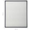 vidaXL Insektskjerm for vindu antrasitt 100x120 cm