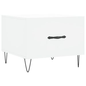 vidaXL Salongbord hvit 50x50x40 cm konstruert tre