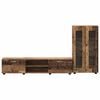 vidaXL TV-benksett med skuff med hylle Gammelt tre Konstruert tre