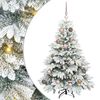 vidaXL Kunstig juletre med 150 LED med stativ Hvit 120 cm PE og PVC