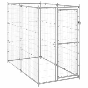 vidaXL Utend&oslash;rs hundeg&aring;rd galvanisert st&aring;l 110x220x180 cm