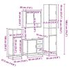vidaXL Baderomsskapsett 4 deler sonoma eik konstruert tre