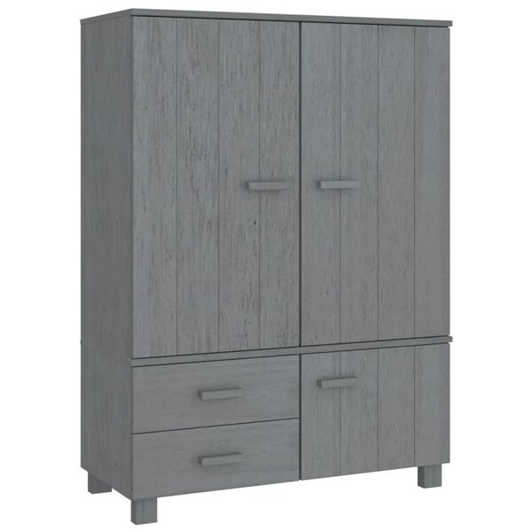 vidaXL Garderobe HAMAR 1 mørkegrå 99x45x137 cm heltre furu