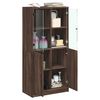 vidaXL Highboard med dører brun eik 68x37x142 cm konstruert tre