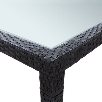 vidaXL Hagebord svart 200x200x74 cm polyrotting