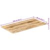 vidaXL Bordplate heltre mango 25-27 mm 100x60 cm