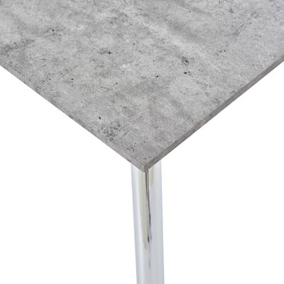 vidaXL Spisebord betong og sølv 120x60x74 cm MDF