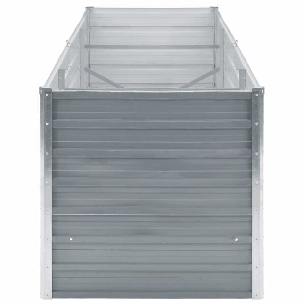 vidaXL Høybed galvanisert stål 240x80x77 cm grå