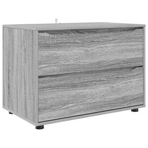 vidaXL Oppbevaringsskap 80 x 48 x 57 cm Konstruert tre Gr&aring; Sonoma