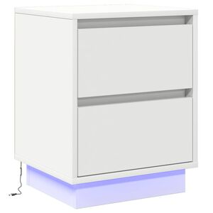 vidaXL Nattbordskap Hvit 39 x 34,5 x 50 cm Konstruert tre