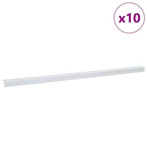 vidaXL Trappeneser 10 pcs sølv 67 cm Aluminium