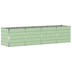 vidaXL Plantekassed gr&oslash;nn 320 x 80 x 75 cm St&aring;l