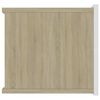 vidaXL Nattbord 2 stk hvit og sonoma eik 40x30x30 cm konstruert tre