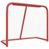 vidaXL Hockeym&aring;l r&oslash;d og hvit 183x71x122 cm polyester