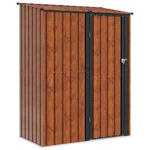 vidaXL Hageskur Brun 153,5 x 86 x 200 cm Metall