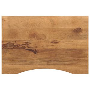 vidaXL Skrivebordsplate med kurve 80x60x2,5 cm heltre grovt mangotre