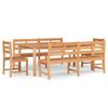 vidaXL Hagespisegruppe 5 deler heltre teak