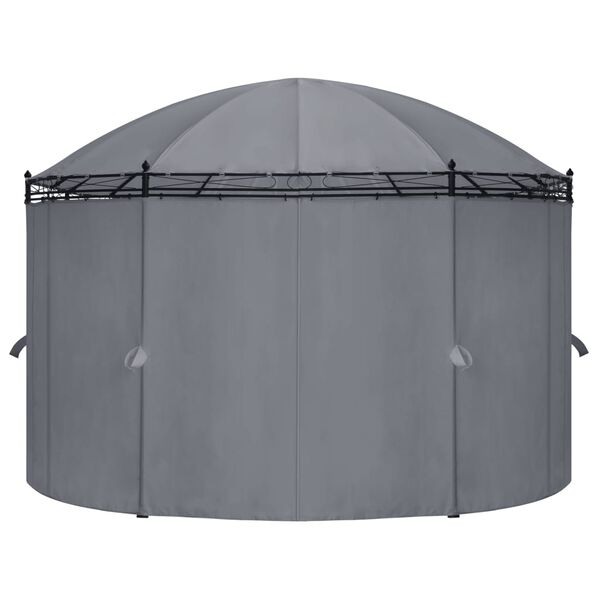 vidaXL Paviljong med gardiner 520x349x255 cm antrasitt