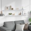 vidaXL Vegghyller 2 stk hvit 115x9x3 cm