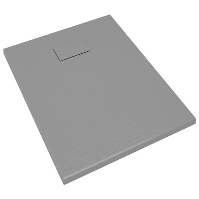 vidaXL Dusjbrett SMC grå 90x70 cm
