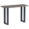 vidaXL Konsollbord gr&aring; 115x35x76 cm heltre akasie og jern