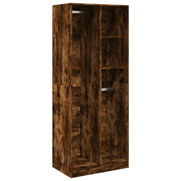 vidaXL Garderobe r&oslash;kt eik 80x50x200 cm konstruert tre