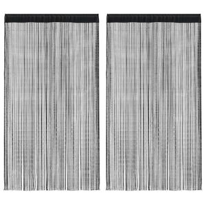 vidaXL Tr&aring;dgardiner 2 stk 140x250 cm svart