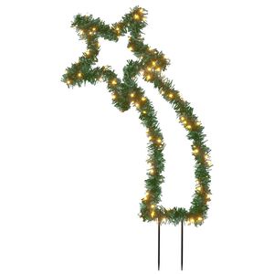 vidaXL Julelysdekorasjon med pigger meteor 115 LEDs 89 cm